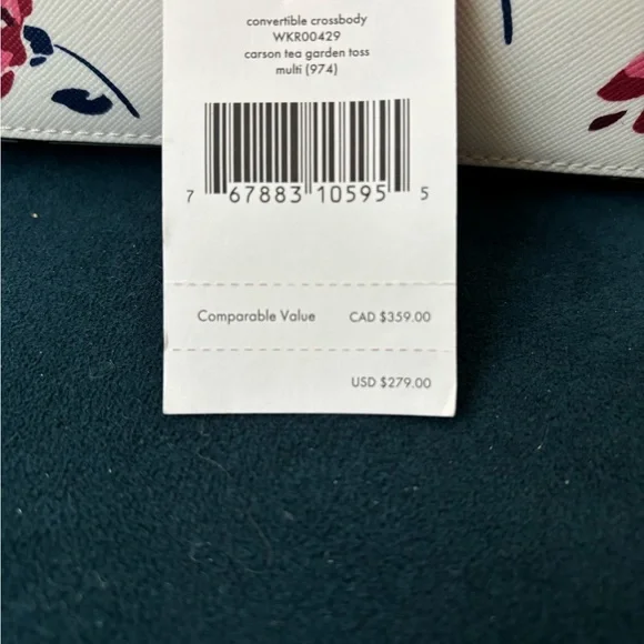 NWT Kate Spade New York crossbody with beautiful flowers - Picture 8 of 8